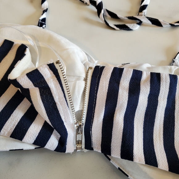 L’ATISTE by Amy Navy Blue & White Stripe Bikini Top - Picture 5 of 10